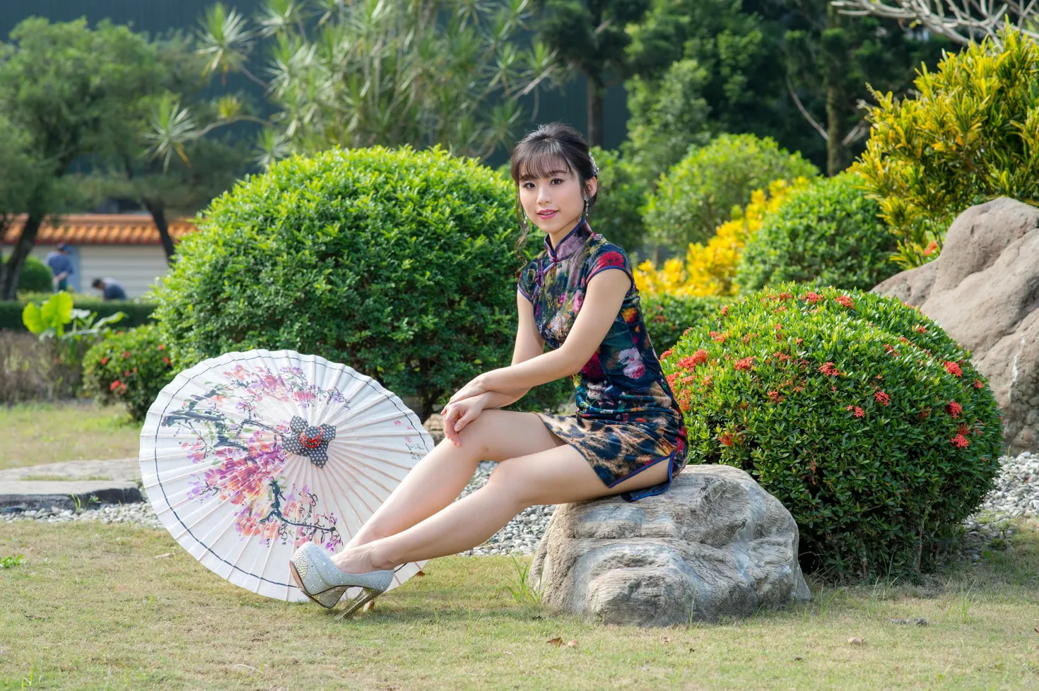 [Mzsock] NO.194 Yu Chen short cheongsam high heels beautiful legs street photography#[105P]-31