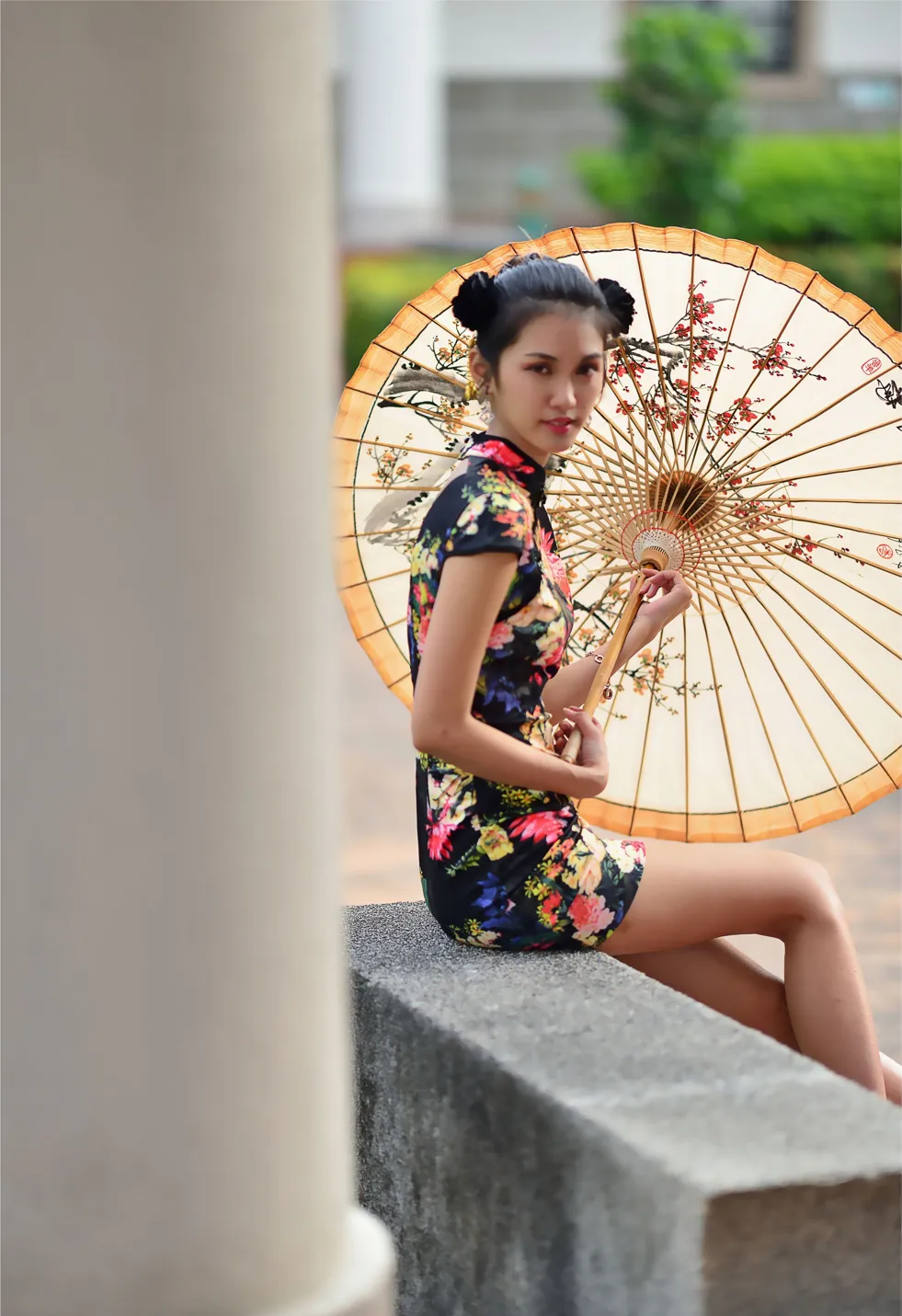 [Mzsock] NO.191 Chen Mengxin short cheongsam high heels beautiful legs street photography#[100P]-26